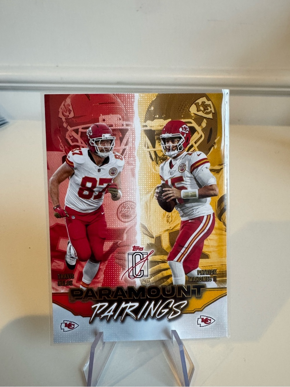 🔥 2025 Patrick Mahomes Travis Kelce Topps Signature Paramount Pairings. #Chiefs